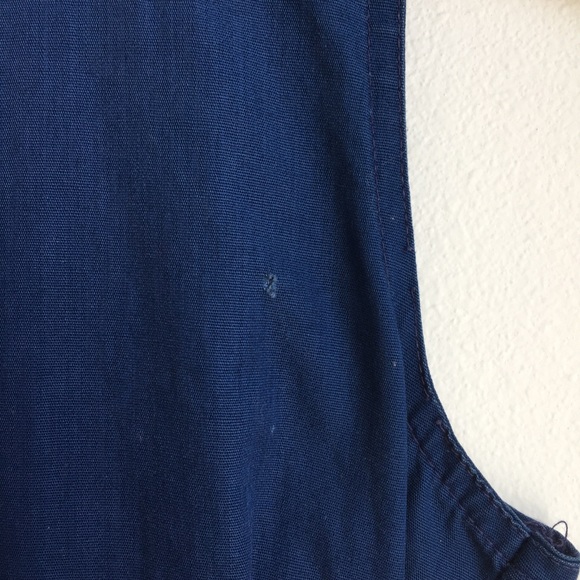 Navy Country & Western Coastal Cowgirl Hand Sewn Tie Waist Dress - Picture 6 of 6